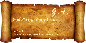 György Angelina névjegykártya